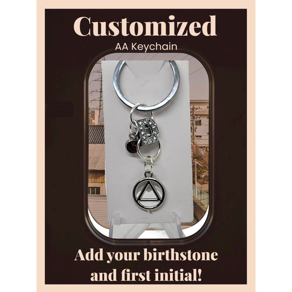 NA Narcotics Anonymous tree of life, gold live your dream keychain! Free goodie - Picture 1 of 3